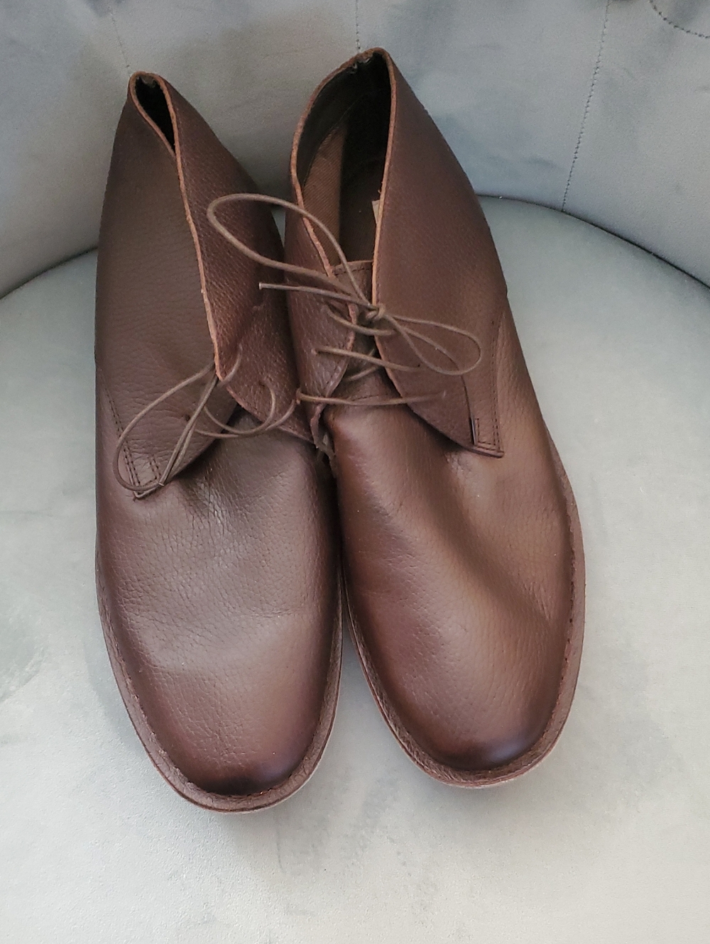 10.5 Men's Brown Leather Chukka Boots — Classic Lace-Up Comfort..STITCH FIX